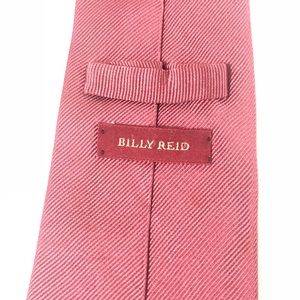 Mens Tie Necktie Billy Reid 100% Silk Red